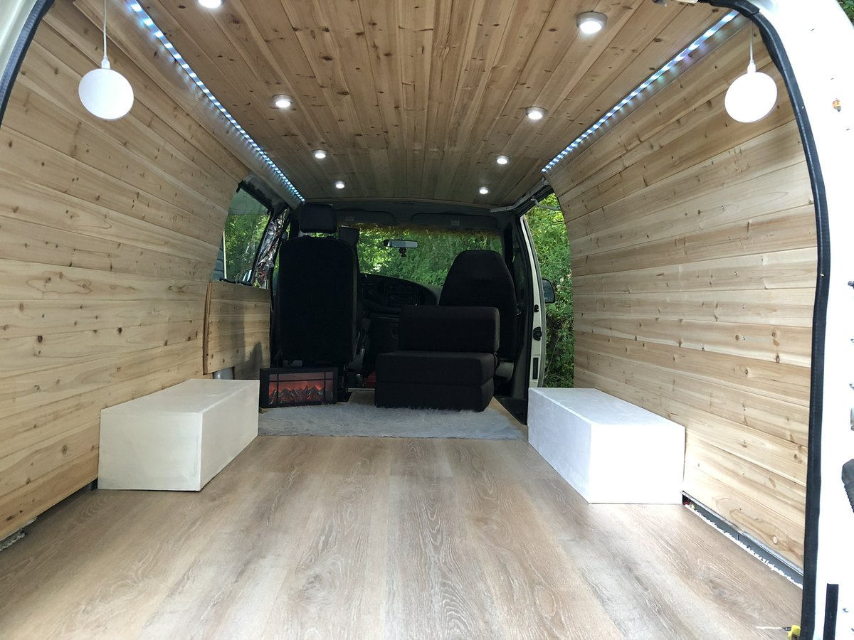 Both walls are now done. #vanlife #van #weekend #Campervan
