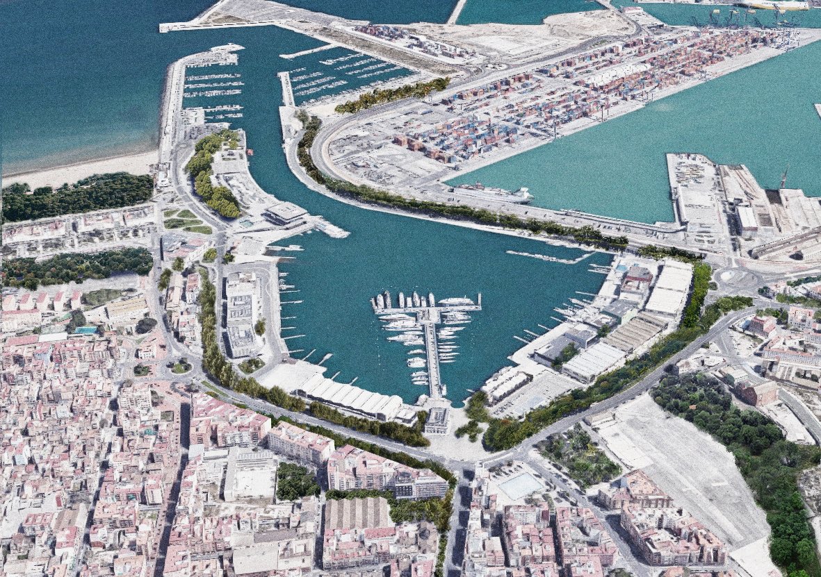🔵 La Marina de València fa possible el seu projecte urbanístic més ambiciós amb la humanització de l'entorn del Tinglado 2. Un bulevard arbrat de 23.300 m² amb un sistema dunar per al passeig i el descans.