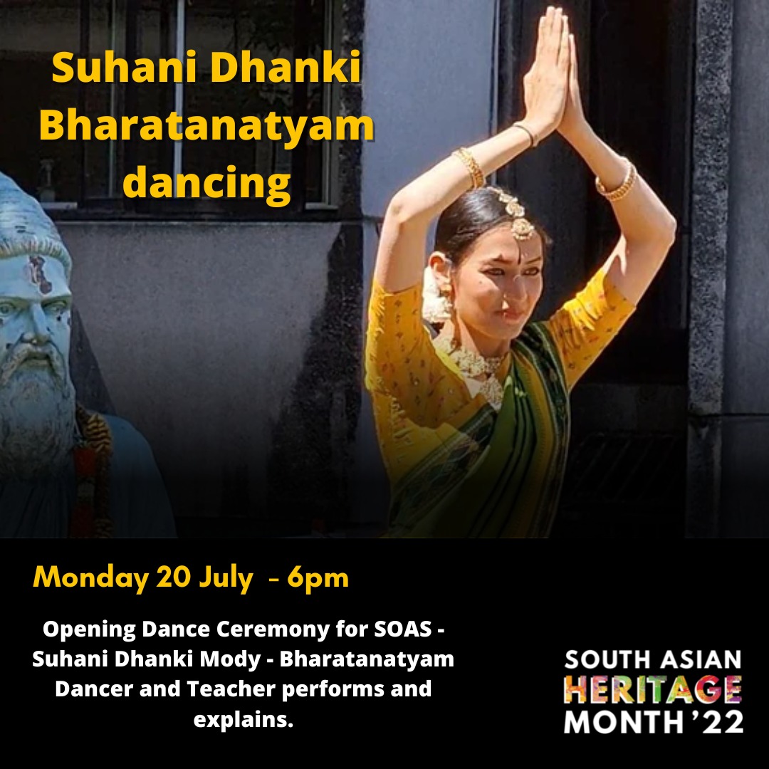SAHM_UK's tweet photo. Today at 6pm! Streaming from our YouTube, Facebook and Twitter channels. This was an excellent opening to our @SOAS Festival and will wow our audiences just as much today! Enjoy 💃 

#SouthAsianHeritageMonth #ourstoriesmatter #JourneysofEmpire https://t.co/S6u0aAFX2X