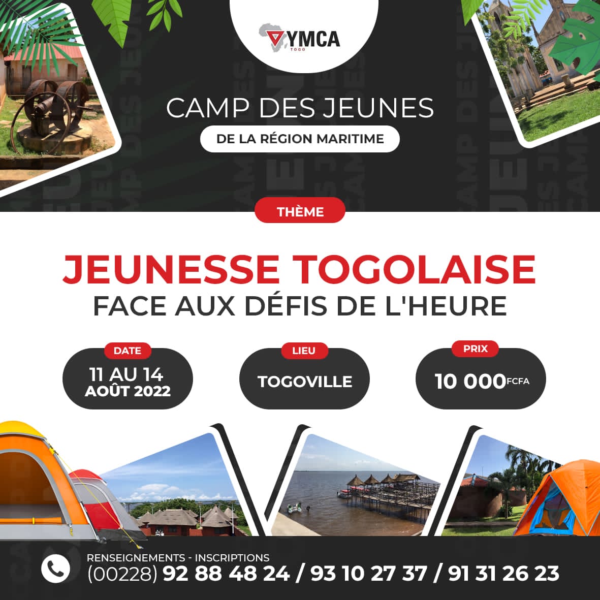 ymcawisdom's tweet photo. Quand on dit Togoville, ça vous dit quelque chose ?

La branche régionale Maritime de YMCA-Togo vous fera découvrir cette superbe ville des lacs à travers le Camp des jeunes qu'elle organise du 11 au 14 Août 2022.

Pré-inscription,
https://t.co/hqLIEcUwtb
#TT228 #Tgtwittos #YMCA https://t.co/2Bl58rV629