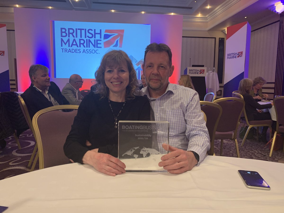ortomarine's tweet image. In March we were privileged to be invited to the British Marine &amp;amp; Boating Business Awards 2022 &amp;amp; were even more delighted (&amp;amp; surprised!) to be presented with the

“Business Boating Sustainability Award”

More info here: bit.ly/3ofrkMb and here bit.ly/3oecYMj 🙏