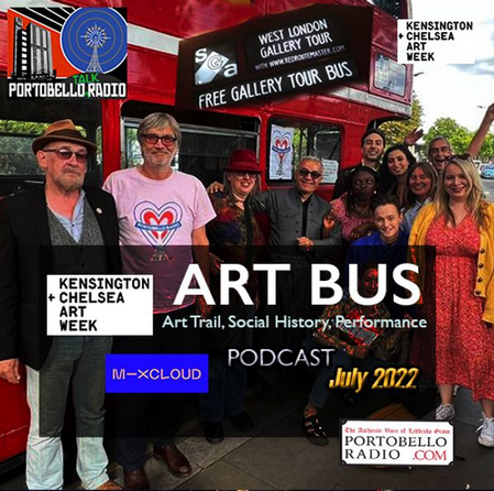 PortobelloRadio's tweet photo. Have u ever been on the #ArtBus? well relive last months amazing experience 😍 #art #history #music #culture across the whole borough #RBKC with @KCAWlondon @ONTHEBUS69 local artists &amp; performers touring the Galleries &amp; public art in West LDN. Show here: https://t.co/ujOsSCweRv https://t.co/o9gBmjXMso
