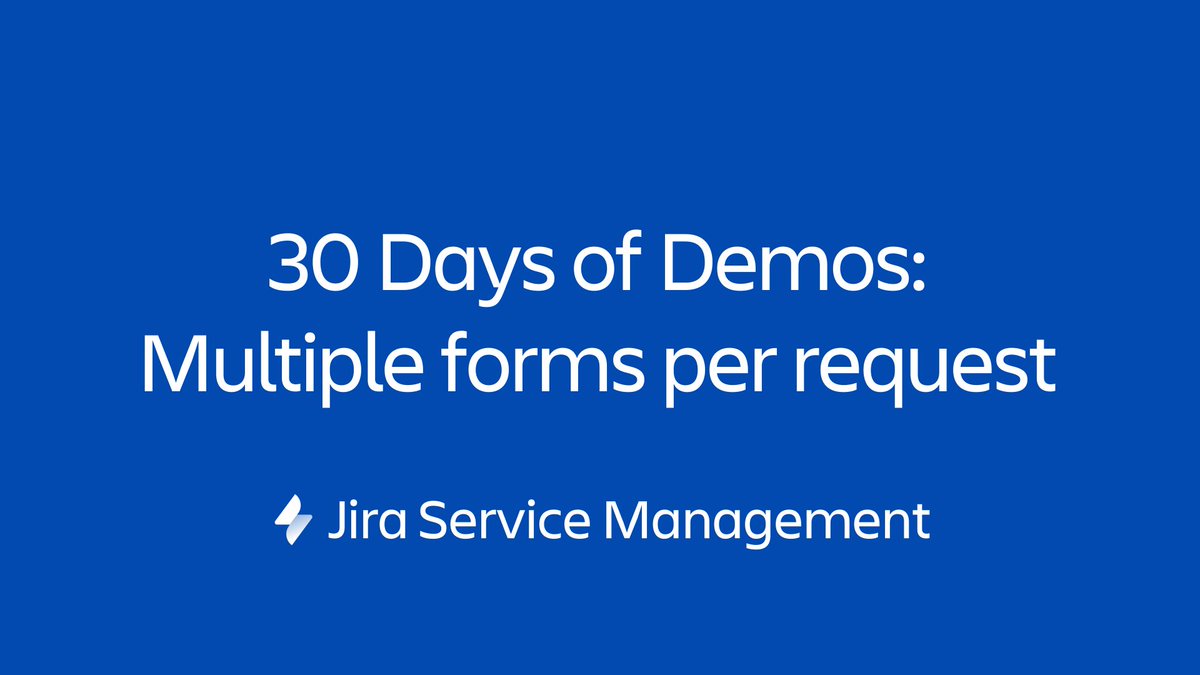 JiraServiceMgmt's tweet photo. What's it like having all the information you need in one place?
How to use multiple forms on a request in Jira Service Management (Day 13 of 30).
https://t.co/bA9FleJpjn
#forms30 https://t.co/CzbmWVDfRd