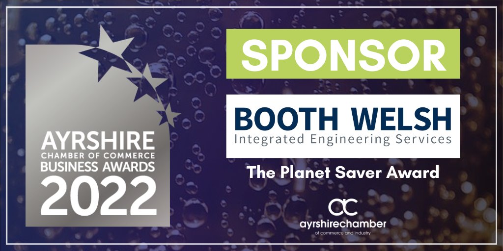 Ayrshire Chamber (@ayrshirechamber) on Twitter photo Ayrshire Chamber is delighted to announce that <a href="/BOOTHWELSH/">Booth Welsh</a> are sponsors of the Planet Saver award at the 2022 Ayrshire Business Awards.
Thank you to Booth Welsh for your continued support.
🔗 bit.ly/3aFZgyv
#ABA22 #WellConnected #Celebrate Ayrshire Chamber is delighted to announce that <a href="/BOOTHWELSH/">Booth Welsh</a> are sponsors of the Planet Saver award at the 2022 Ayrshire Business Awards.
Thank you to Booth Welsh for your continued support.
🔗 bit.ly/3aFZgyv
#ABA22 #WellConnected #Celebrate