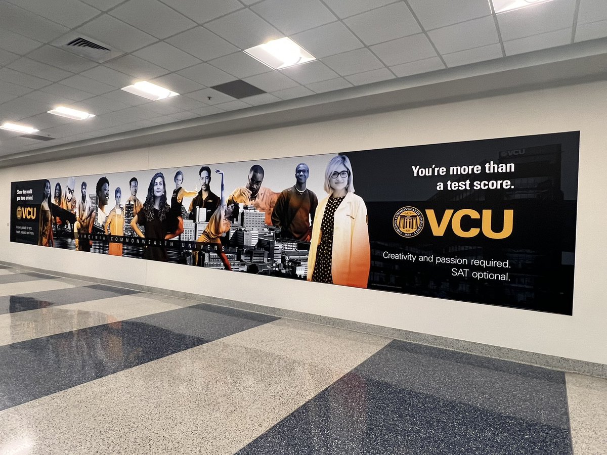 This is posted in the Richmond airport. If colleges &amp; universities are no longer requiring a standardized test score, please tell me why our 8-10 year olds are taking standardized test? Adjust or put people with the innovative mindset in those position to make change happen.