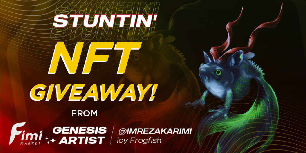 #NFTGIVEAWAY

Enter to #win an Icy FrogFish  🐸🐠  #NFT by <a href="/imrezakarimi/">Reza Karimi</a> ! 

⚡Like this Tweet 

⚡ Retweet

⚡Follow <a href="/FIMI_Market/">Fimi Market Inc.</a> &amp; <a href="/imrezakarimi/">Reza Karimi</a> 

July 20 &amp; 21

Good luck! 

T&amp;C: bit.ly/3PncQFv