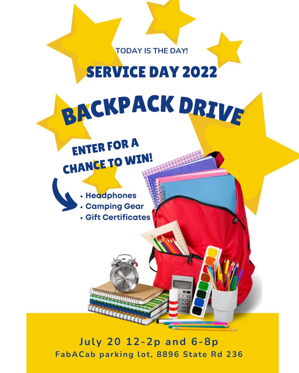 fabacab's tweet image. 📣 Today is the day! Come out and see us! FREE student backpacks 🎒 #bouncehouse #dunktank #foodandgames
