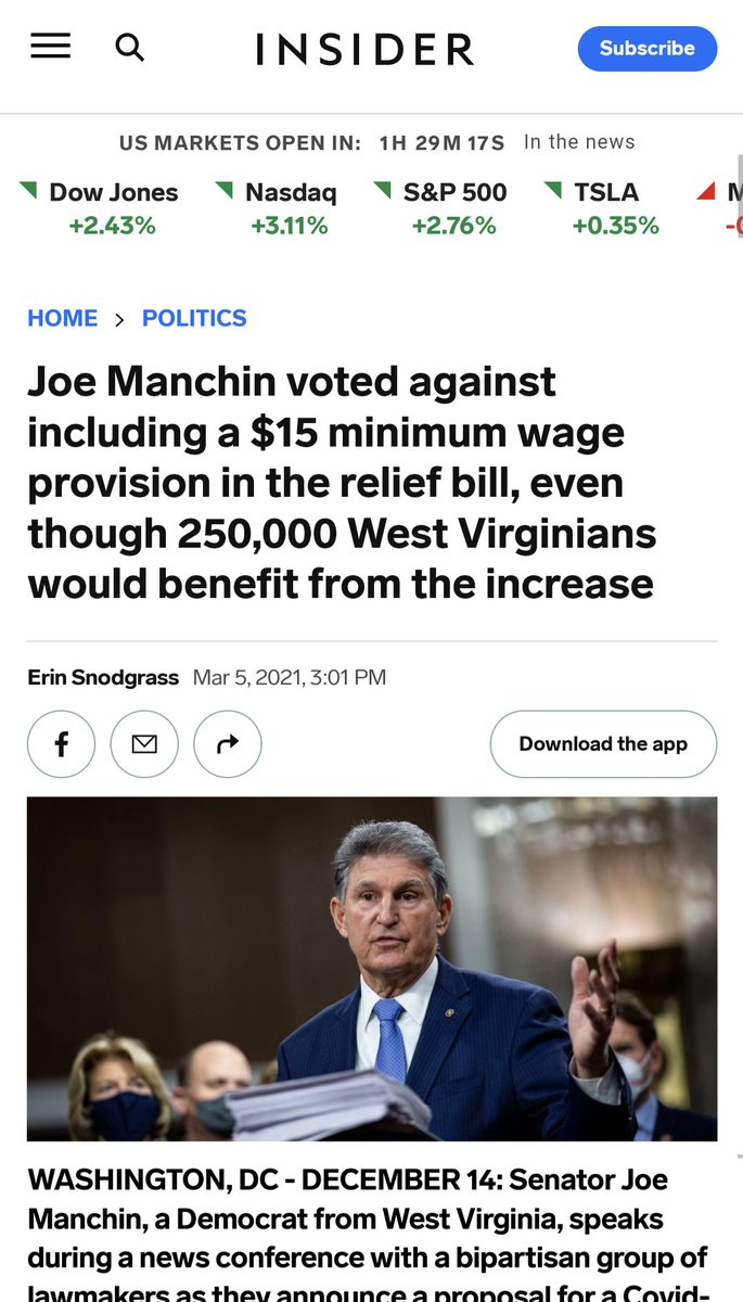 mfstern's tweet photo. @mkraju @NuclearVet .@Sen_JoeManchin cares about the people of West Virginia! https://t.co/2Tr6eaaBYu