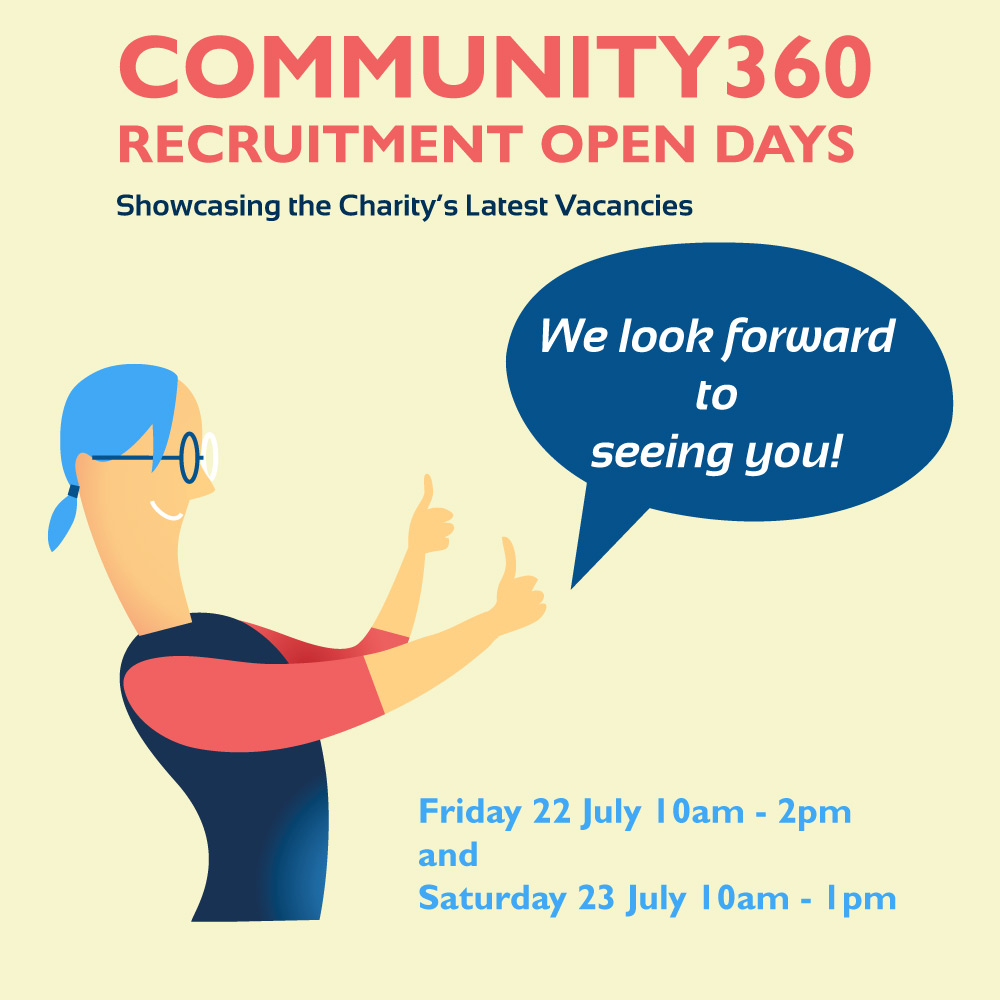 Chat to our staff &amp; find out about the vacancies on offer &amp; to find out what it is like to work in the community voluntary sector. 

Fri 22 July 10am - 2pm &amp; Sat 23 July 10am - 1pm

One Colchester Community Hub
4-6 Long Wyre Street
CO1 1LH

Click here eventbrite.co.uk/e/community360…