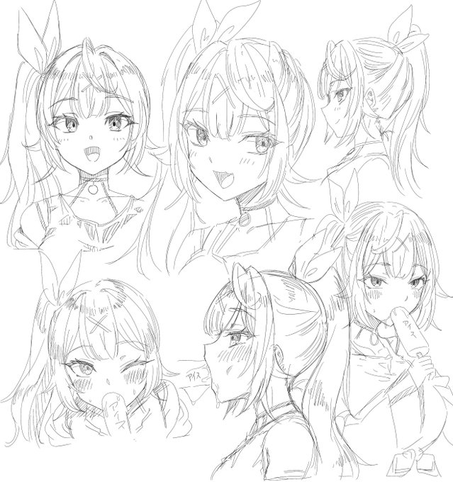 顔を可愛く描けるようになりたいから練習するぞ! 13 