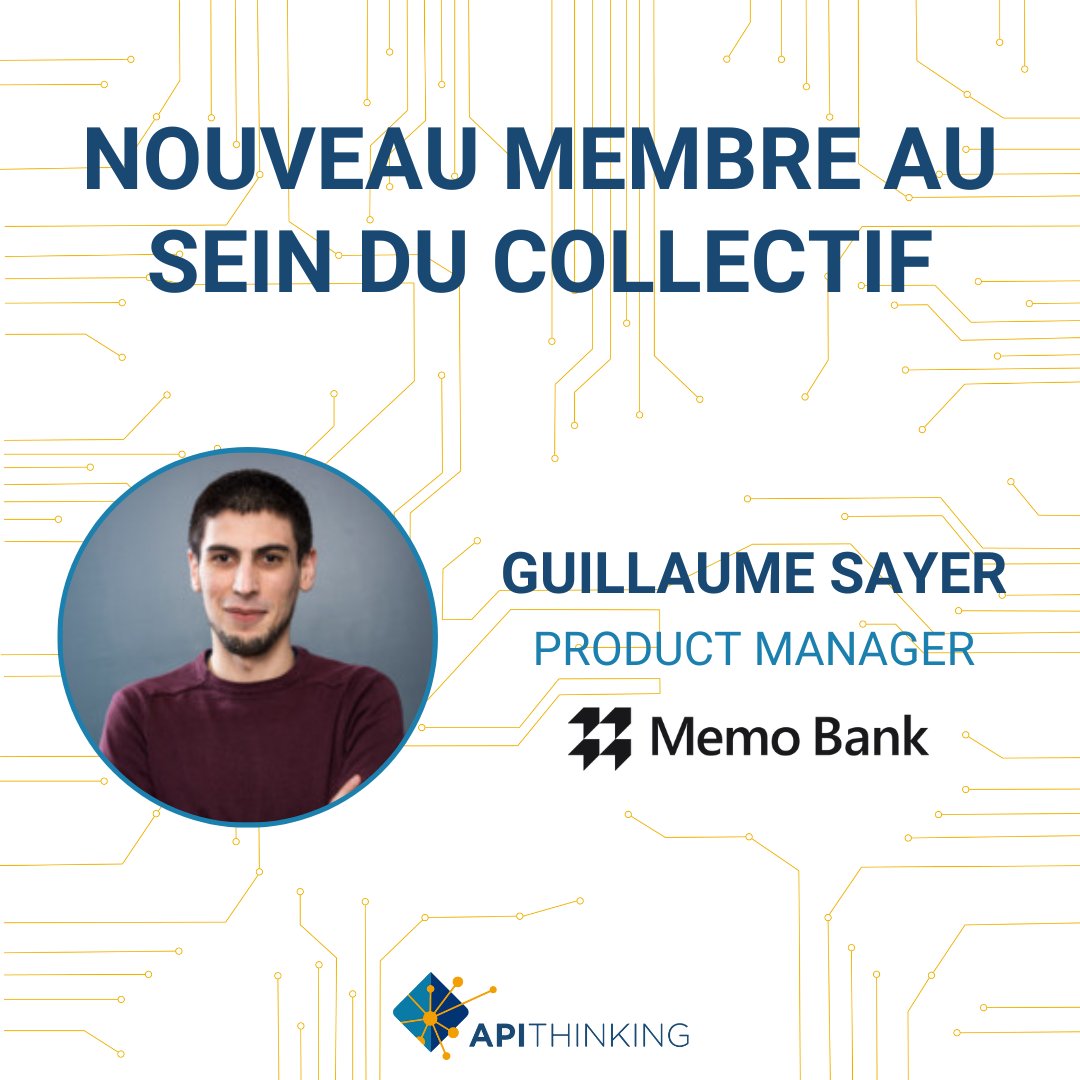 Collectif API Thinking (@apithinking) on Twitter photo Nous accueillons un nouveau #membre : Guillaume SAYER
<a href="/GuillaumeSAYER/">SAYER Guillaume</a> est Product Manager chez <a href="/memobank/">Memo Bank</a>
N'hésitez pas à liker, commenter, retweeter pour lui souhaiter la bienvenue ! 😊 Nous accueillons un nouveau #membre : Guillaume SAYER
<a href="/GuillaumeSAYER/">SAYER Guillaume</a> est Product Manager chez <a href="/memobank/">Memo Bank</a>
N'hésitez pas à liker, commenter, retweeter pour lui souhaiter la bienvenue ! 😊