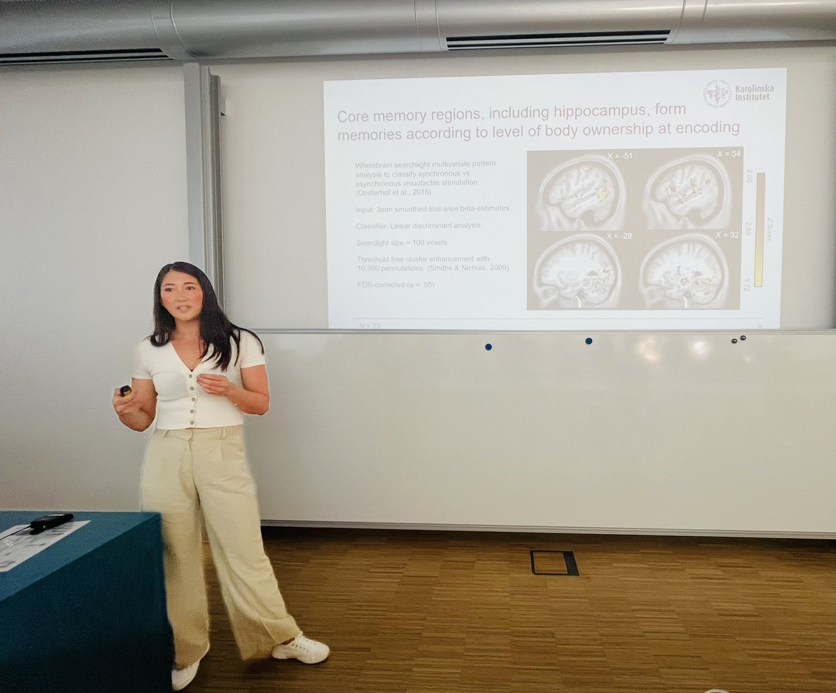 Great talk by Heather Iriye <a href="/IriyeIriye/">Heather Iriye</a> at #ESCAN2022 about “Body Ownership and the Neural Processes of Memory Encoding and Reinstatement". Interesting VR application in fMRI by using #nordicneurolab goggles. <a href="/escan2022/">ESCAN 2022 @ Vienna</a> <a href="/karolinskainst/">Karolinska Institutet</a> <a href="/BrainSelf/">Brain, Body, and Self Lab</a> <a href="/ESCAN_EU/">ESCAN</a>