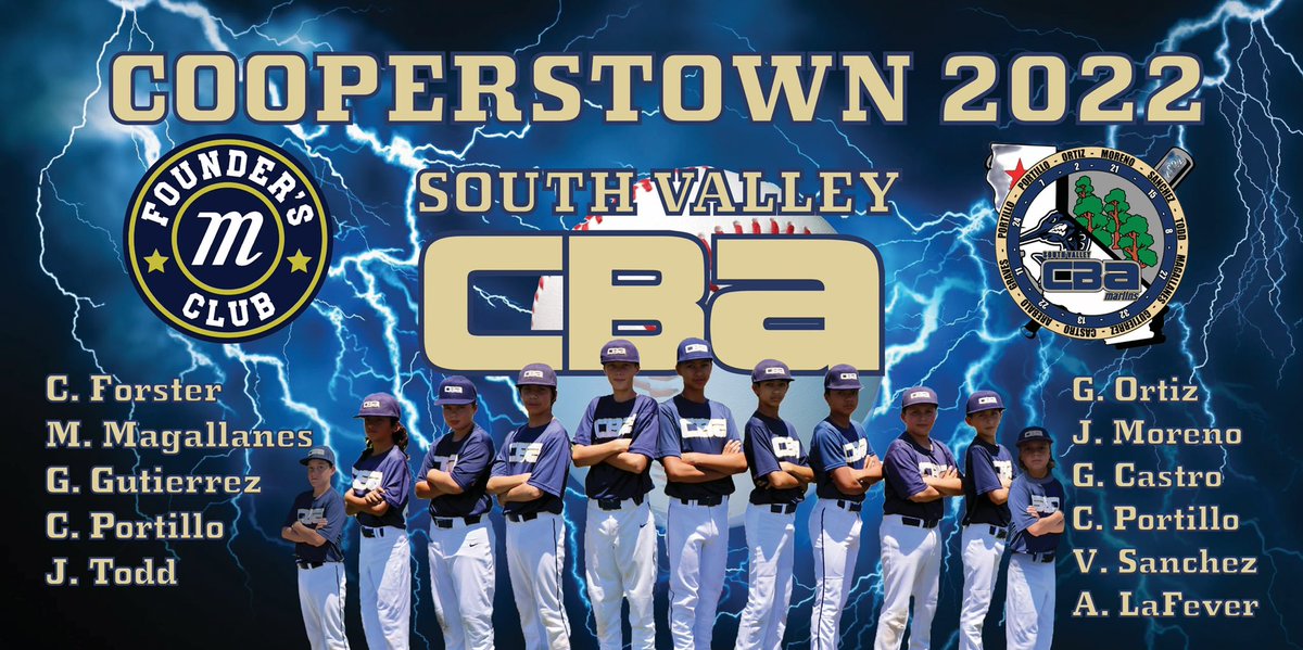 Meet your 12u Cooperstown SV @CBAMarlins players!! Let’s go be great at the little things!!! Is bunting allowed on short porch fields? #wearecba #cbasvmarlins
