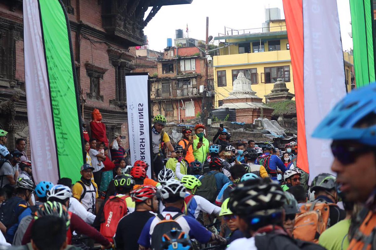 HSTNepal's tweet photo. Highlights from KORA22. This year was massive. We would call it CYCLE JATRA. 
“celebrating small wins” 😇
Looking forward to KORA23 already. 
#kora22 #kathmandukora #korachalle
📸: Santosh Rai https://t.co/qRad2fEzT8