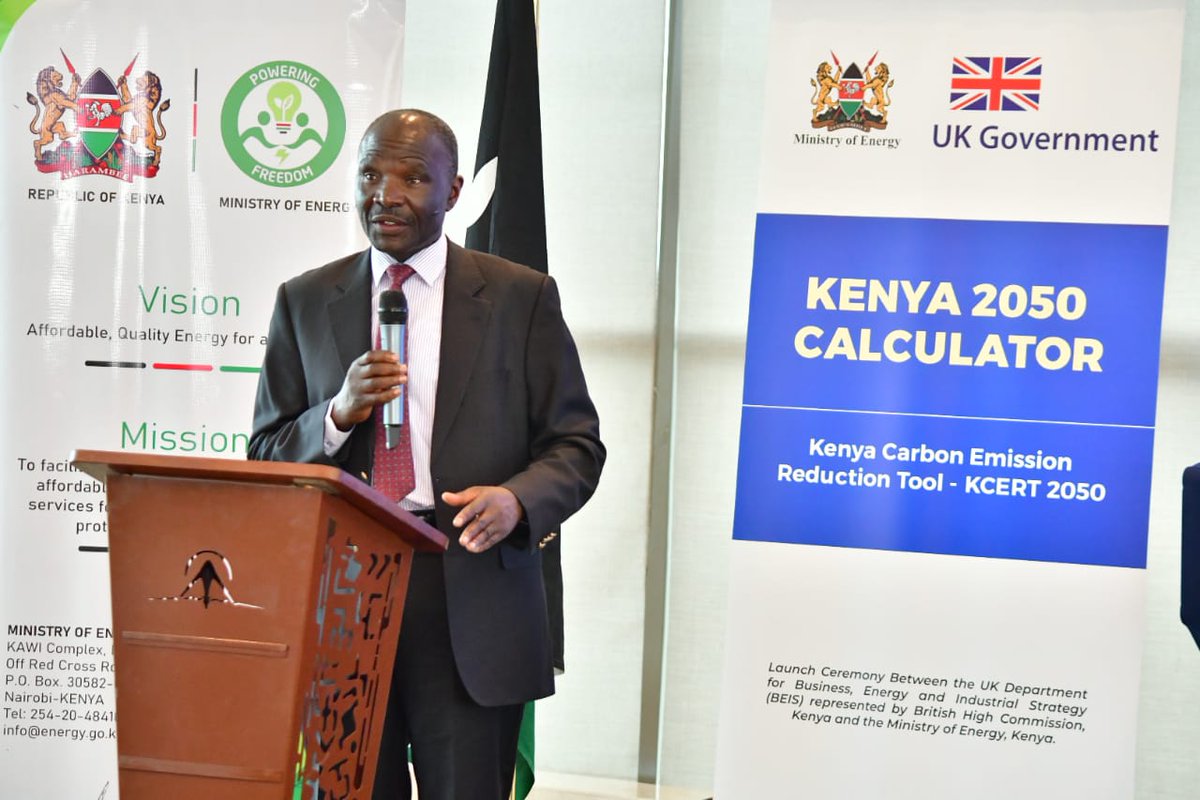 The #Kenya2050 Calculator is an interactive energy modelling tool that helps governments plan their low-carbon transition in an interactive, stakeholder-focused and evidence-based way. ~Maj. Gen (Rtd) Dr. 
<a href="/GKihalangwa/">Maj General (Rtd) Dr. Kihalangwa</a>, PS, <a href="/EnergyMink/">Ministry of Energy and Petroleum | Kenya</a>.

#TogetherForOurCountry🇰🇪