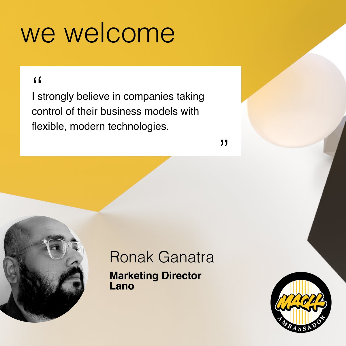 MACH Alliance (@machalliance) on Twitter photo We're thrilled to have <a href="/gunnyganatra/">Ronak Ganatra</a>, Marketing Director at Lano join us as a #MACH Ambassador. Welcome Ronak! We're thrilled to have <a href="/gunnyganatra/">Ronak Ganatra</a>, Marketing Director at Lano join us as a #MACH Ambassador. Welcome Ronak!