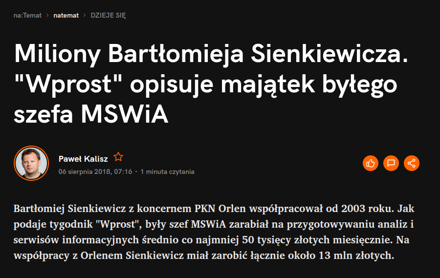 <a href="/ZandbergRAZEM/">Adrian Zandberg</a> <a href="/partiarazem/">Razem</a> Może Sienkiewicz nie chce Razemków w przyszłym rządzie, bo nie pozwolicie mu doić Orlenu jak kiedyś?🤔
Więcej: natemat.pl/245741,bartlom…