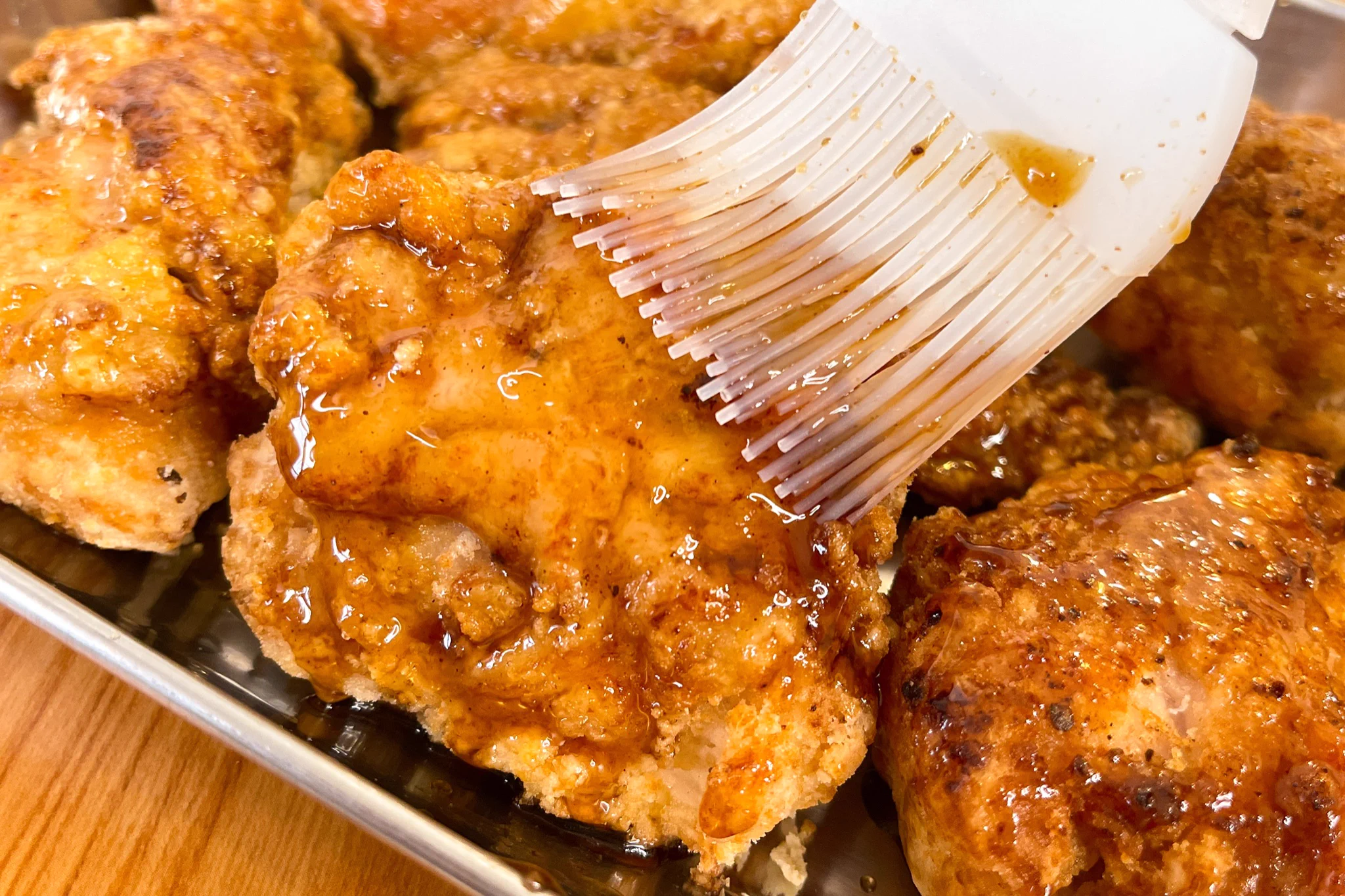 子どもも大人も好きな味！ひと口食べたら止まらないハニーソースチキン！
