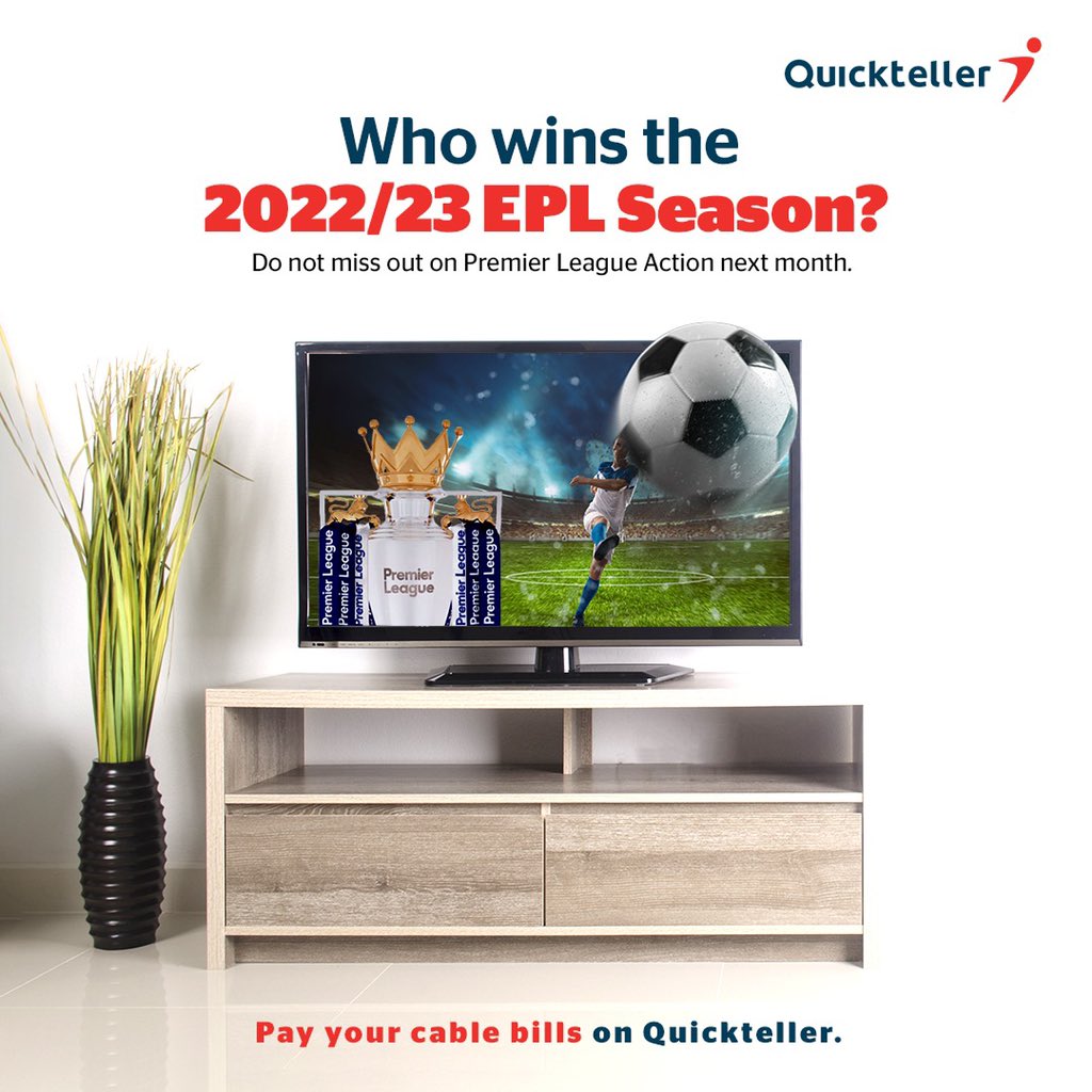 Quickteller's tweet photo. Now that the season is set to kick off soon, what club do you think will take the trophy?
Did someone say Arsenal? 😂
#Quickteller
#QuicktellerBills https://t.co/3zugJL6kXZ