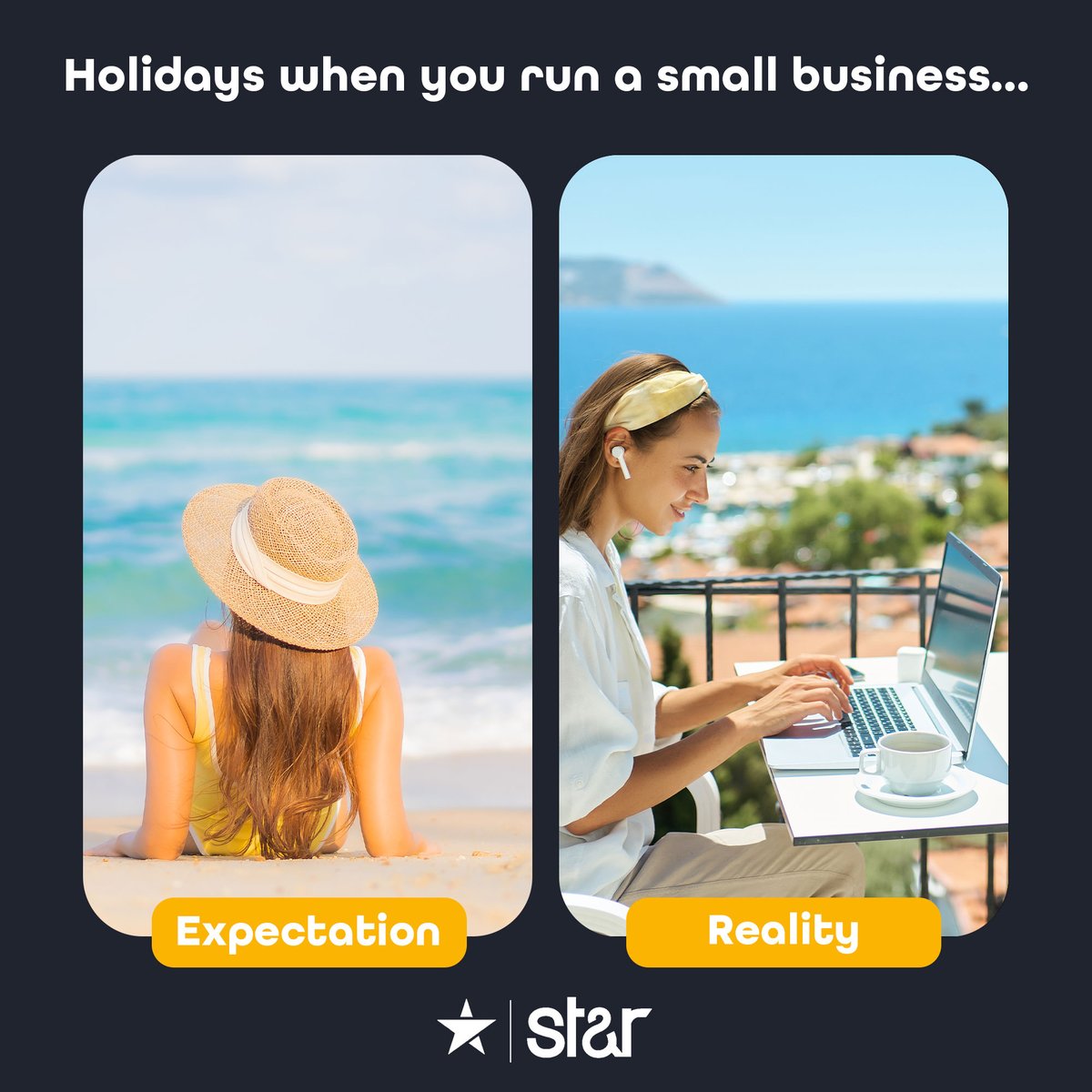 Come on, who's guilty of this? When you run a small business, taking a break away can feel like an impossible task! But, with Summer just around the corner, make sure you find a moment for a little break. Who's got any summer holiday plans? We'd love to hear them! 😀🌴