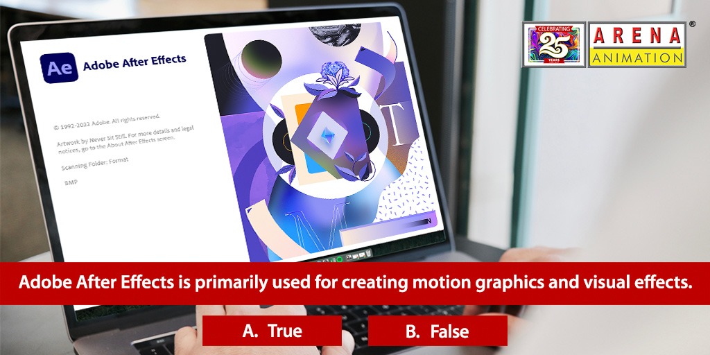 Animation_Arena's tweet image. If you're a visual artist or aspire to become one, chances are phrases you commonly hear in the visual designing world are #visualeffects &amp;amp; #motiongraphics. Put your Adobe software knowledge to the test &amp;amp; attempt our #technicalquiz in the comment section below. 
#ArenaAnimation