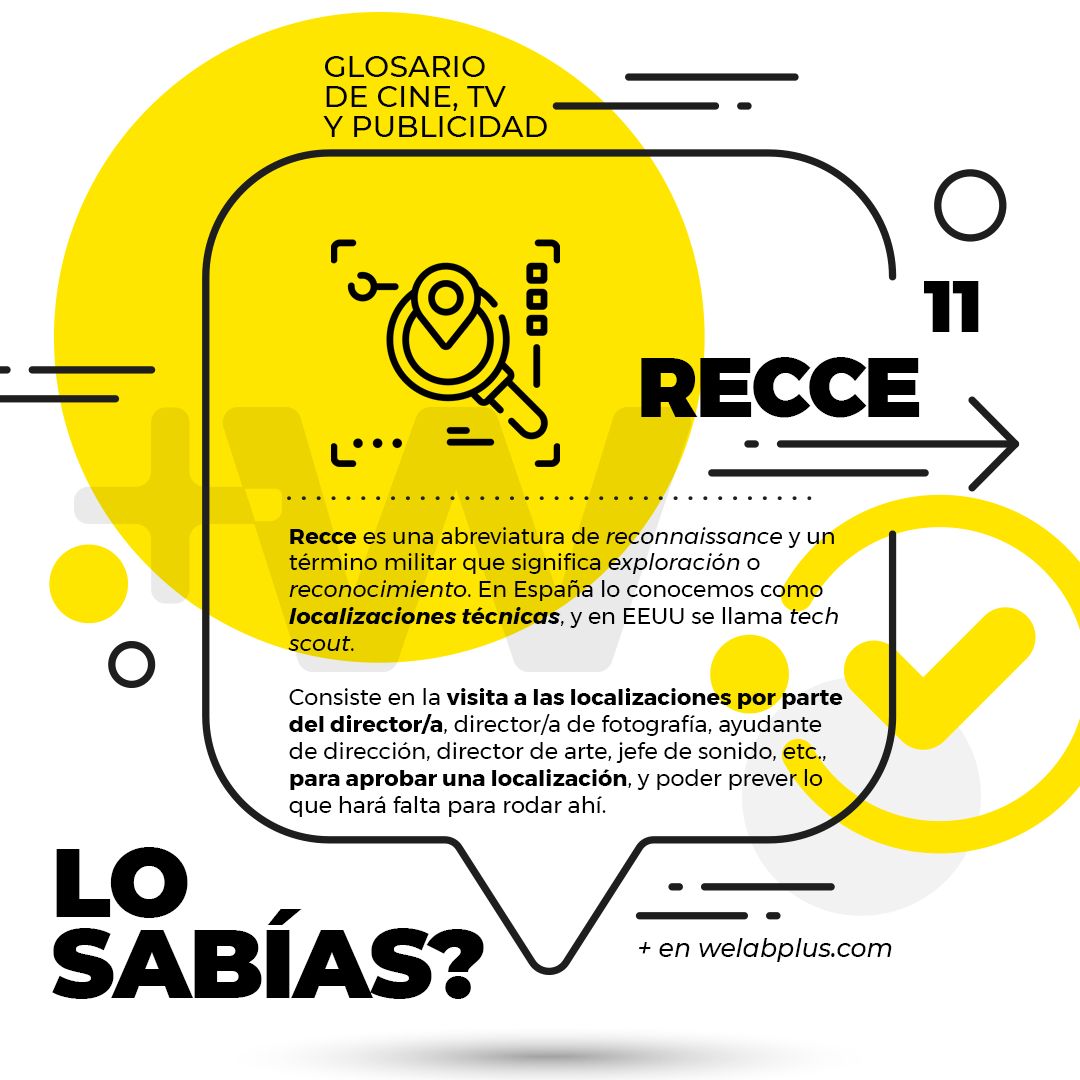 welabplus's tweet photo. #LoSabías 1️⃣1️⃣ ya está disponible

Hoy hablamos sobre el Recce. Nosotros lo conocemos por #LocalizacionesTécnicas

¿Qué localizaciones visitarías? ¿Irías con algún #DoP en concreto? Te leemos👀

#Welab #WelabPlus #Recce #GlosarioPublicidad #GlosarioTV #GlosarioCine #TechScout https://t.co/kr9ZODLLkW
