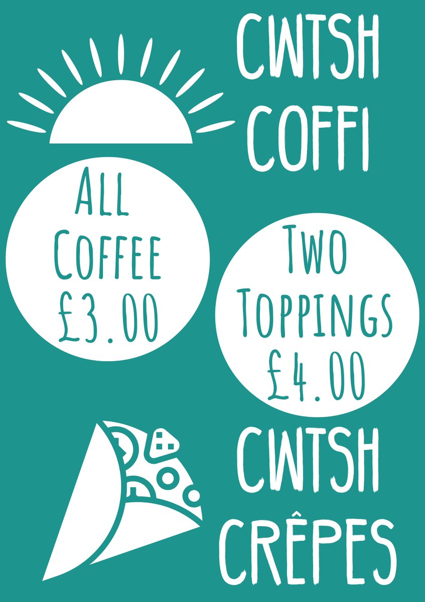 TODAY! 

We are excited to announce that <a href="/CwtshCrepes/">Cwtsh Coffee & Crepes</a> opens today! Visit Lois on the ground floor and she will cook you up a treat. Crepes and Coffee from £3.00!