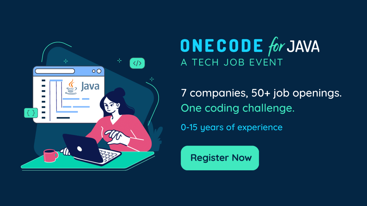 Guaranteed interviews. Superfast offers. End-to-end support.
 At our exclusive job event for Java Developers, with 50+ opportunities at Siemens Advanta, Zensar Digital, TechVerito, Medly, Ezetap, TerraPay and Experion Technologies.
Register:bit.ly/3Pi11kq

#javahiring