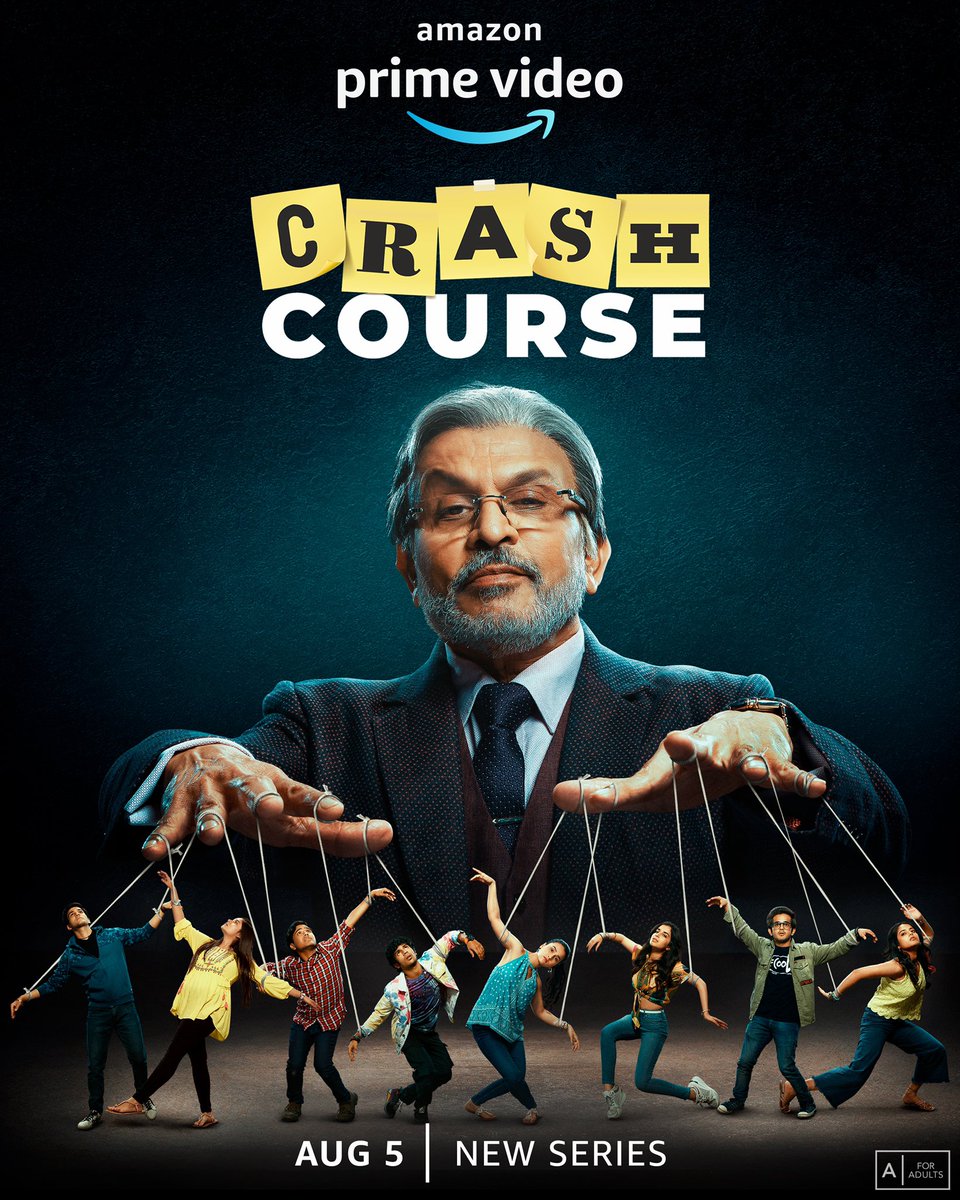 Bringing you a Crash Course that’s surely going to be out of your syllabus 😵‍ #CrashCourseOnPrime, new series Aug 5! @PrimeVideoIN @OwletFilms @annukapoor_ @BhanuudayG #UditArora @PachauriPranay @biditabag @chiragvohra #GauravSharma @vasukispunj #MohitSolanki @hridhuharoon