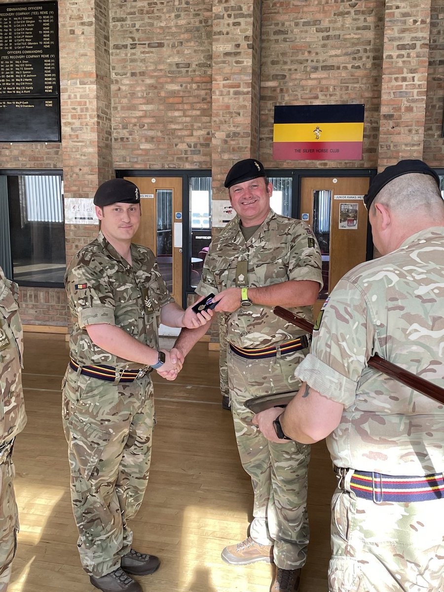 Last night Regulars, FTRS and Reservists received their QPJM, less formal than some parade but no less important to recognise the commitment of all.
