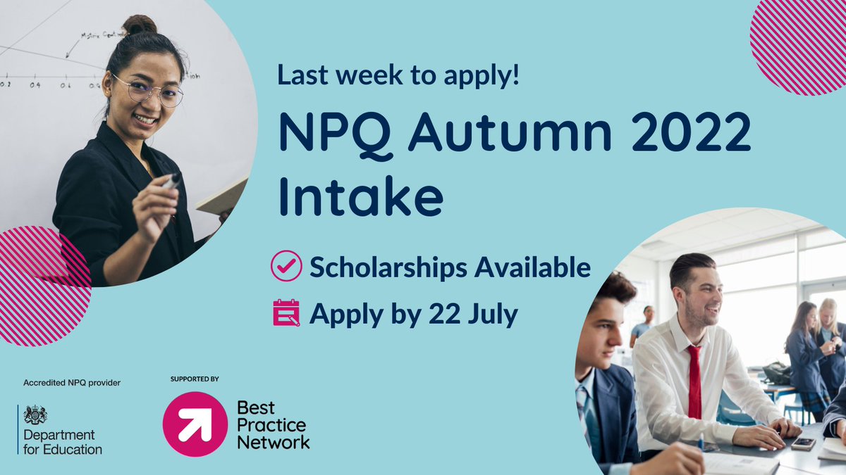 outstandingldrs's tweet photo. Last week to apply! Get your skates on before the summer break and apply for one of our #NPQ courses.⛸

Application deadline is this Friday, 22nd July! 

Find the right NPQ for you to progress your career 
 🌐https://t.co/L0qyKOIdmT https://t.co/pNsagXfFVa