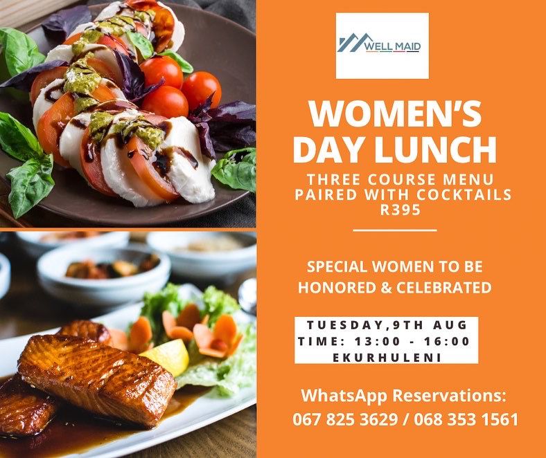 Well Maid Women's Day Lunch! Book now! Space is running out. #wellmaid #women #womesday #celebration #strength #fragile #resilience #society #contribution #sold