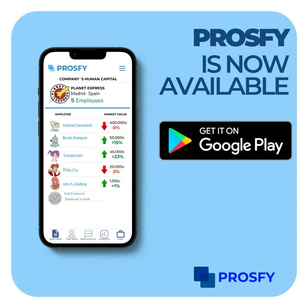 prosfy001's tweet image. #PROSFY is now available on Android.
play.google.com/store/apps/det… 

✅ OKR and One-on-ones 
✅ Soft skills analysis for your CV 
✅ Hard Skills wallet 
✅ Market value calculator 

#hr #hrtech #humancapital #humanresources #leadership #skills
