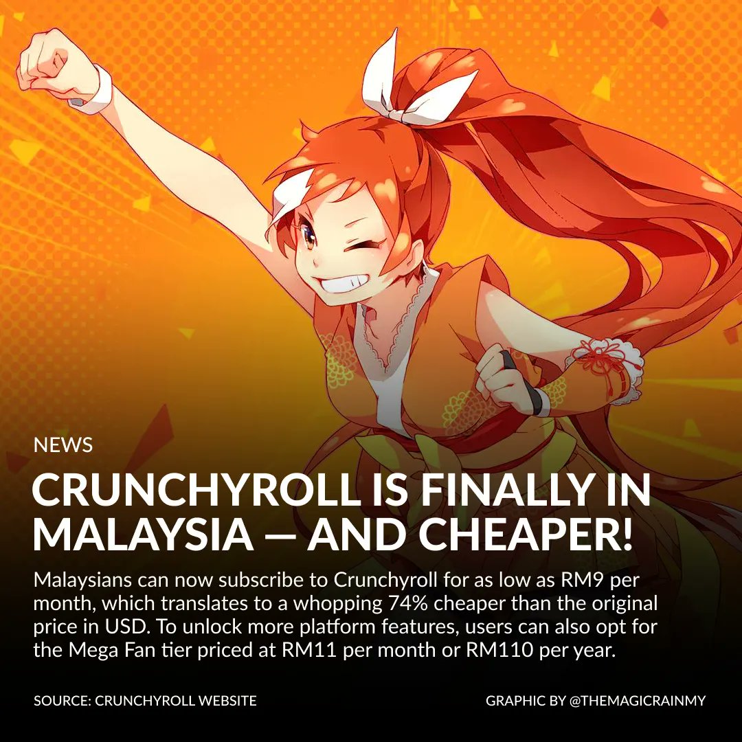 Crunchyroll Premium Services Now Available in Malaysia with