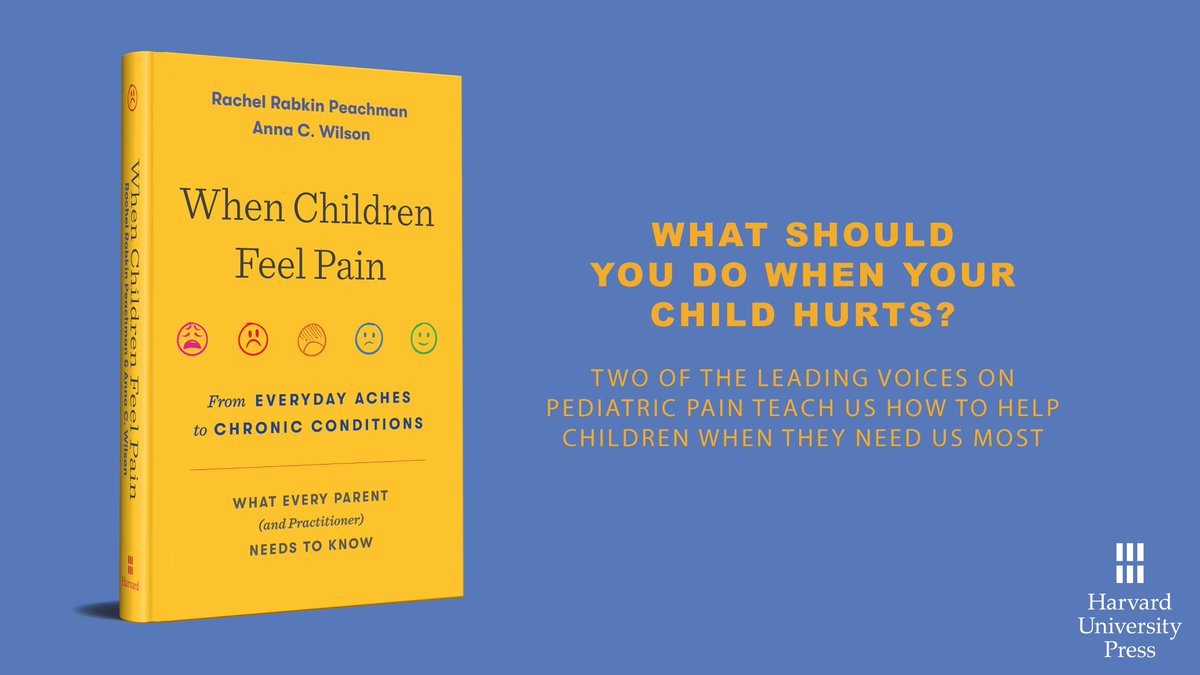 Harvard University Press International (@harvarduplondon) on Twitter photo "A must-read for pediatric providers and parents alike!" —<a href="/CoakleyRachael/">Rachael Coakley, PhD</a>
“Vital, eye-opening, and wildly helpful."— <a href="/drwendymogel/">Dr. Wendy Mogel</a>
When Children Feel Pain by <a href="/RachelPeachman/">Rachel Rabkin Peachman</a> & <a href="/annacamillepdx/">Anna Wilson</a> is publishing internationally this September: hup.harvard.edu/catalog.php?is… "A must-read for pediatric providers and parents alike!" —<a href="/CoakleyRachael/">Rachael Coakley, PhD</a>
“Vital, eye-opening, and wildly helpful."— <a href="/drwendymogel/">Dr. Wendy Mogel</a>
When Children Feel Pain by <a href="/RachelPeachman/">Rachel Rabkin Peachman</a> & <a href="/annacamillepdx/">Anna Wilson</a> is publishing internationally this September: hup.harvard.edu/catalog.php?is…
