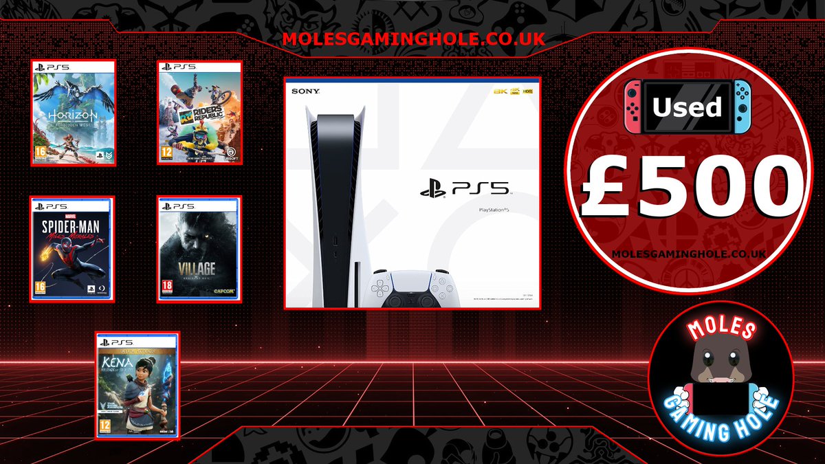molesgaminghole's tweet photo. Is anybody in the uk interested in a used ps5 with 5 games for £500.
the console is the disk edition and all games are physical. the console has been owned by me since new and is in great condition.
#switchcorps #ps5 #playstation5 #playstation #ps5disk #PlayStationTrophy https://t.co/YgvyL8B1bD