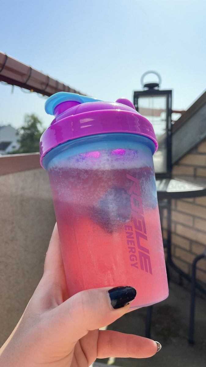 When your breakfast is Cherry Limeade 🍒 #RogueEnergy #BalconyLife