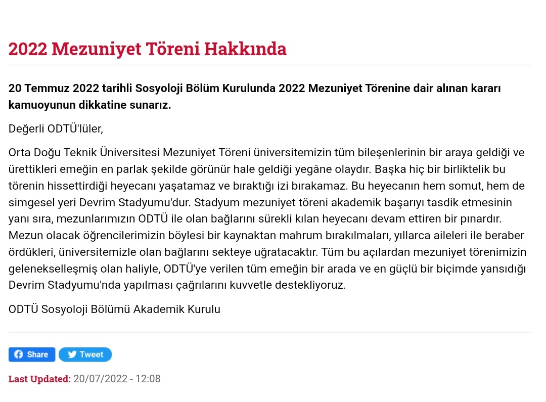 kendinegelodtu's tweet image. 🔴 ODTÜ Sosyoloji Bölümü, Devrim'de mezuniyet talebimizi desteklediğini açıklayan yirminci bölüm oldu!