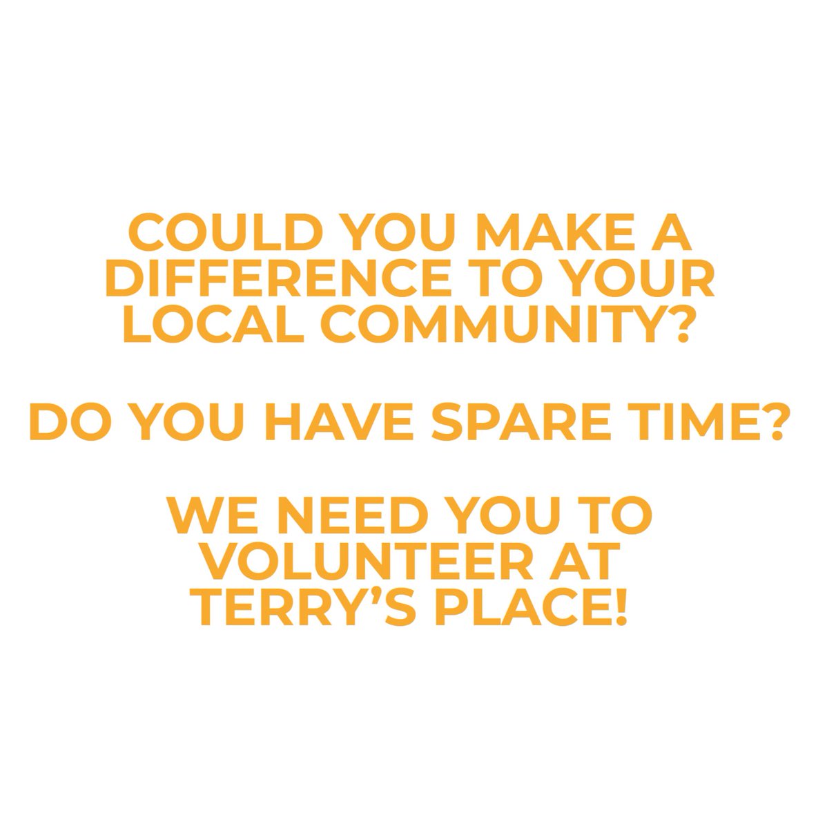 terrysplacechi's tweet photo. WE NEED YOU!

Come and volunteer at Terry’s Place.

#Chichester #BognorRegis #volunteer https://t.co/XtS4cngoCI