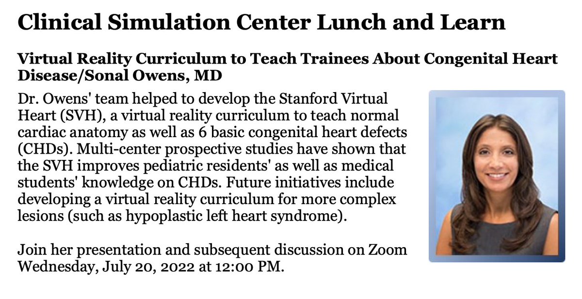 Today at Noon from the Clinical Simulation Center.
medicine.umich.edu/dept/clinical-…