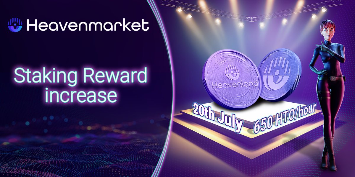 heavenland_io's tweet photo. 💰 Staking Reward increased to 650 HTO / hour💰

We just increased the staking rewards! From now the staking generates 650 HTO per hour!

The changes are done automatically &amp; you don’t need to do anything to earn higher rewards!

New APR: 177%

🔔 Stake: https://t.co/AgOVkM0uYp https://t.co/bgzd9pqQe8