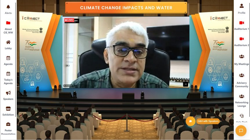 i_Connect75's tweet photo. Here is a peek into Today's #iconnect75 online event - Climate change impacts and water.
#iconnect #AzadiKaAmritMahotsav #CSIR https://t.co/nVqwBWSM6s