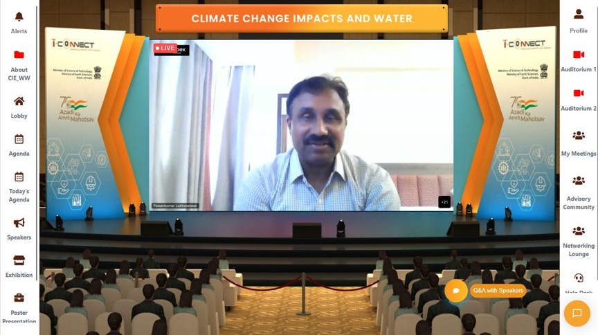 i_Connect75's tweet photo. Here is a peek into Today's #iconnect75 online event - Climate change impacts and water.
#iconnect #AzadiKaAmritMahotsav #CSIR https://t.co/nVqwBWSM6s