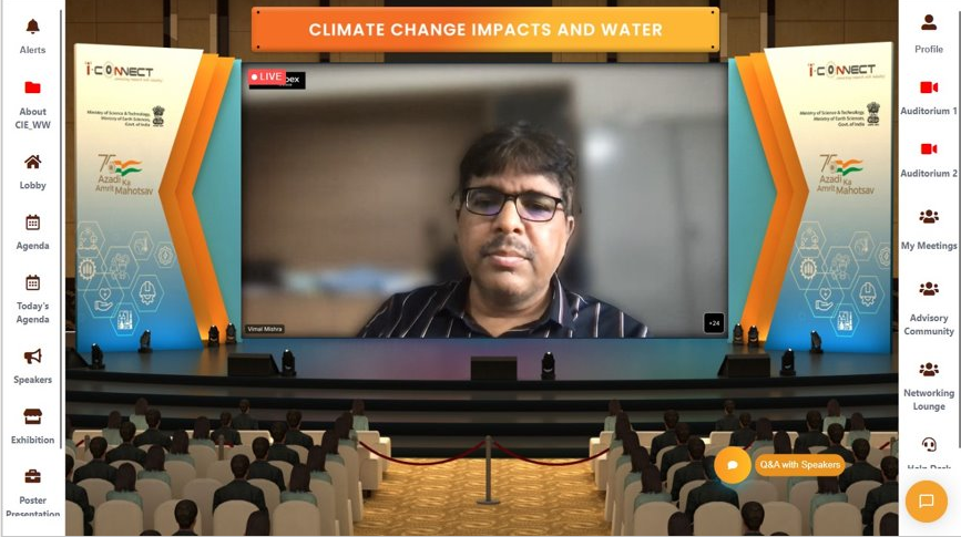 i_Connect75's tweet photo. Here is a peek into Today's #iconnect75 online event - Climate change impacts and water.
#iconnect #AzadiKaAmritMahotsav #CSIR https://t.co/nVqwBWSM6s