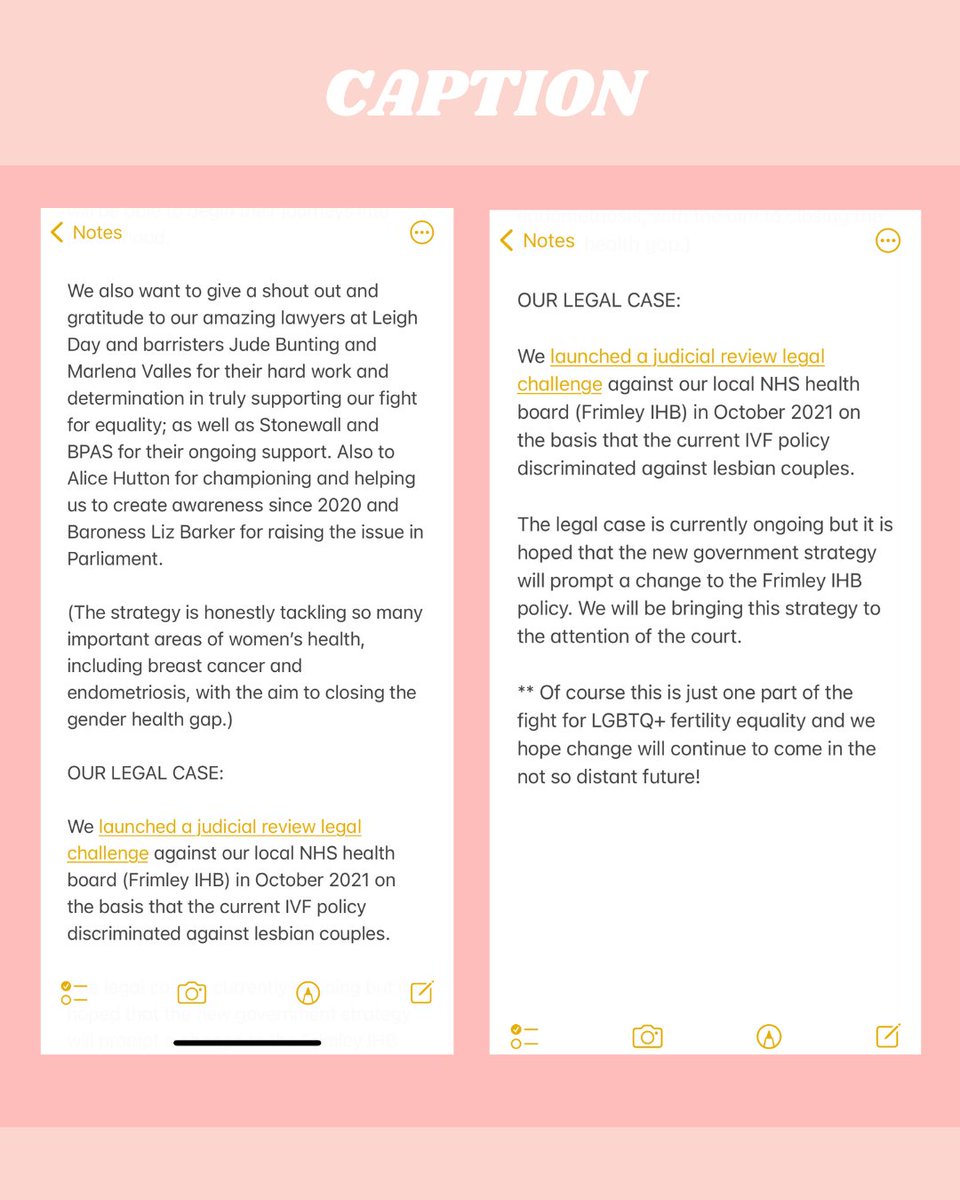 ✨ BIG NEWS ✨ FERTILITY EQUALITY 🌈 Today it's been announced by the government that same-sex female couples will NO LONGER have to self-fund fertility treatments in England. The barrier to PROVING infertility before receiving help on the NHS has been removed...