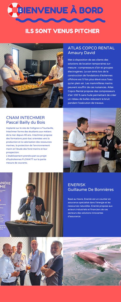 BIENVENUE A BORD, c’est un événement qui permet aux nouveaux adhérents de la filière #maritime de présenter leur #entreprise et leurs compétences aux membres existants. <a href="/AtlasCopcoFr/">Atlas Copco France</a> Rental Solutions | <a href="/LeCnam/">Le Cnam</a> Intechmer | Enerisk| Inexco Groupe | <a href="/UretekF/">URETEK France</a> | Wakafoils