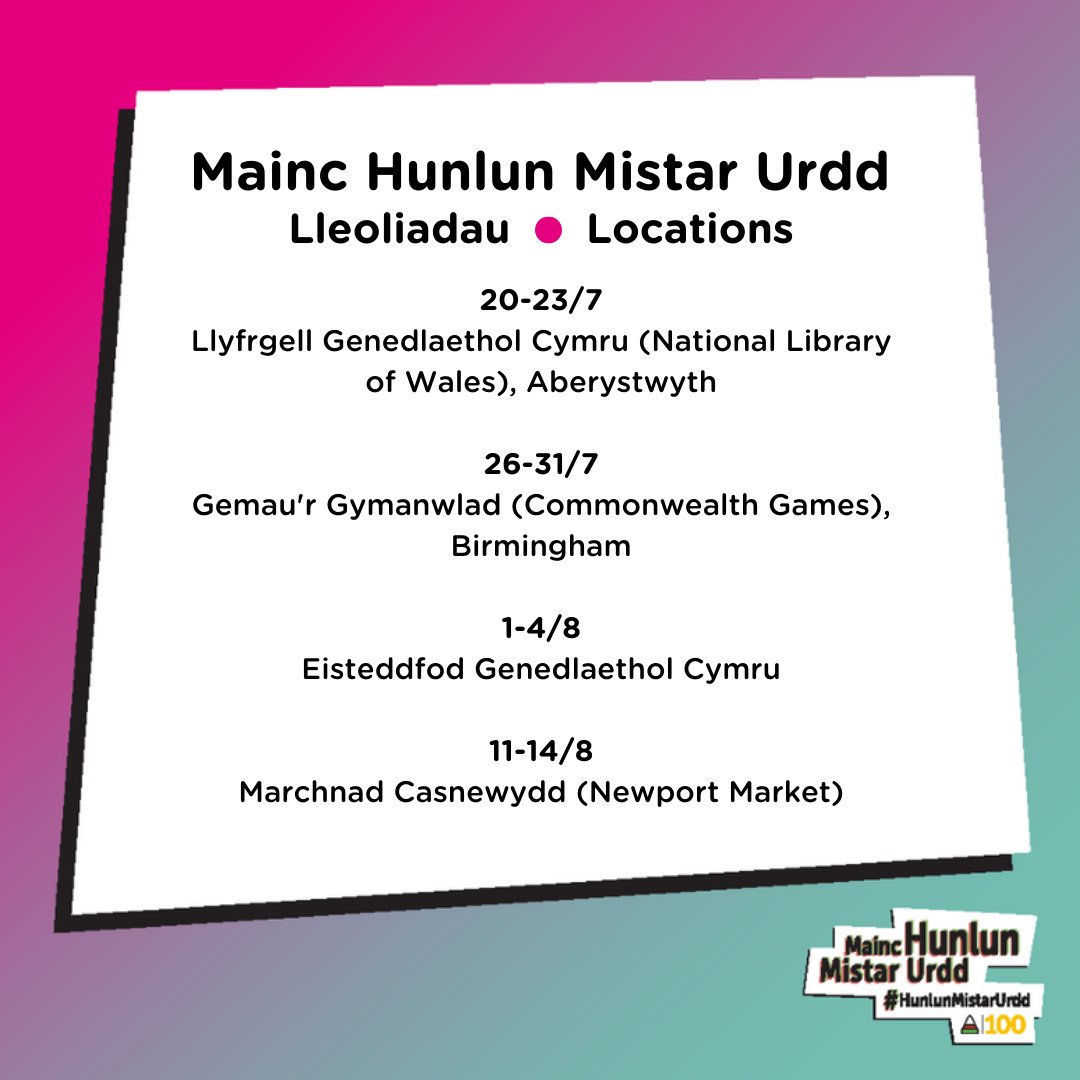 Mae Mainc #HunlunMistarUrdd ar ei ffordd o Eryri i Aberystwyth pnawn 'ma tan bnawn dydd Sadwrn!

👇 Dyma holl leoliadau'r fainc dros yr haf!

The Mistar Urdd Selfie Bench will be in Aberystwyth from today 'til Saturday afternoon!

🤳 urdd.cymru/hunlunmistarur…
