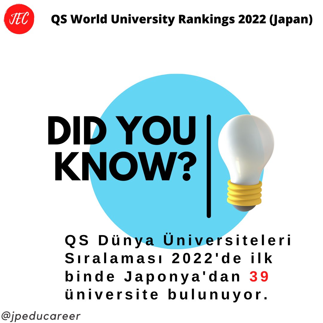 QS Dünya Üniversiteleri Sıralaması 2022'de ilk bindeki Japon üniversiteleri (39 Üniversite)
#japonya #japonyadayaşam #japonyadaeğitim #yurtdışındaeğitim #yurtdışındayaşam #yurtdışındaüniversite #yurtdışındakariyer #yurtdışındaokumak
#japaneseuniversity #qstopuniversities