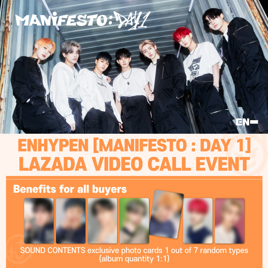 SoundContents's tweet image. #엔하이픈 #ENHYPEN
[MANIFESTO : DAY 1] VIDEO CALL EVENT 
Benefits for all buyers Preview🔍

📅~7/22 23:59(KST)

LAZADA store
🇮🇩bit.ly/3O1pEAj
🇲🇾bit.ly/3O1ZqOq
🇹🇭bit.ly/3PgVWss
🇵🇭bit.ly/3yZkuRi
🇸🇬bit.ly/3ALlSrP