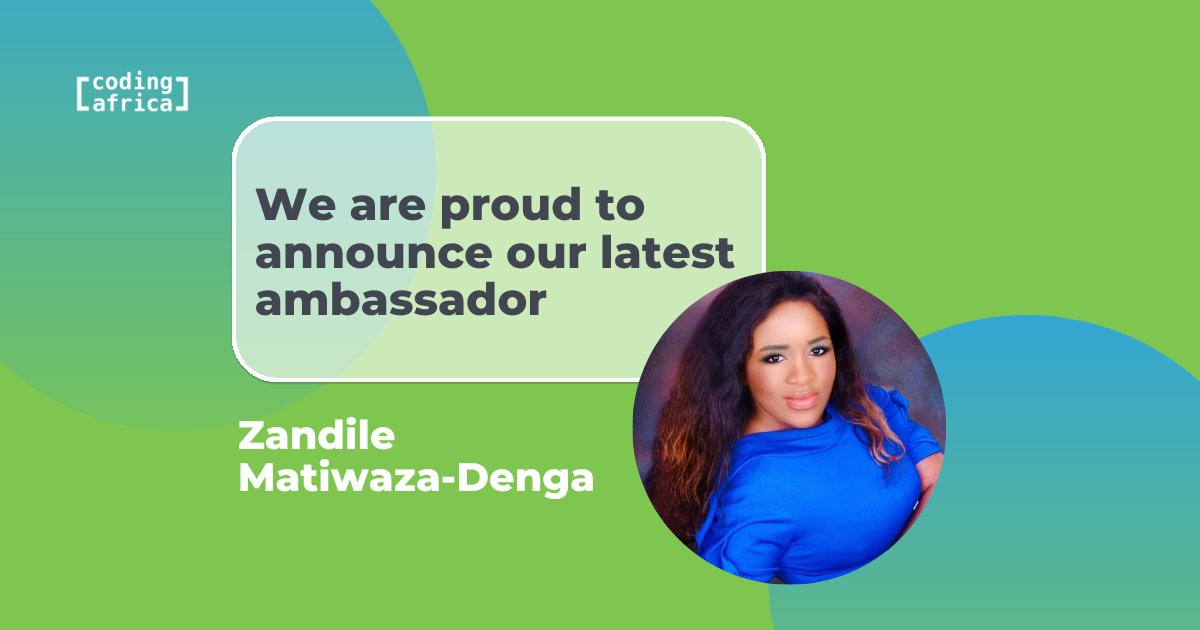 coding_africa's tweet image. #CodingAfrica is delighted to announce our latest #Ambassador for the programme, Zandile Matiwaza-Denga.

Zandile is a pan-Africanist with a strong presence within strategic planning, financial modelling, procurement, and #tech space. 

Welcome to the Coding Africa family. ✨